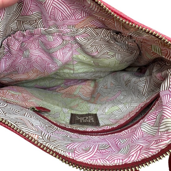 The Sak Leather Crossbody Bag Womens Purse Pebbled Leather Soft Adjustable Red - Picture 13 of 13